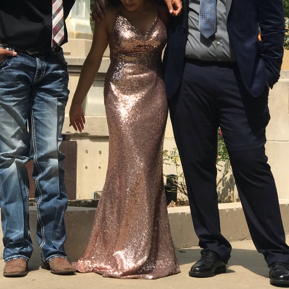Rose Gold Sequence Prom/Homecoming Dress